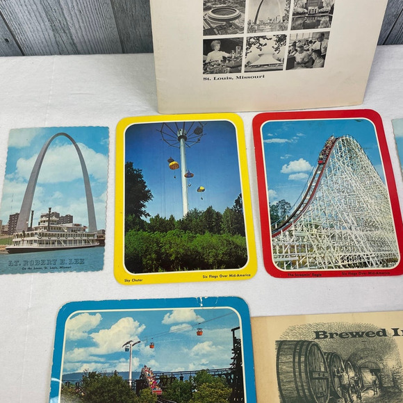Vintage St Louis Gateway Arch Six Flags Procter & Gamble Falstaff Postcard Lot - Picture 2 of 4